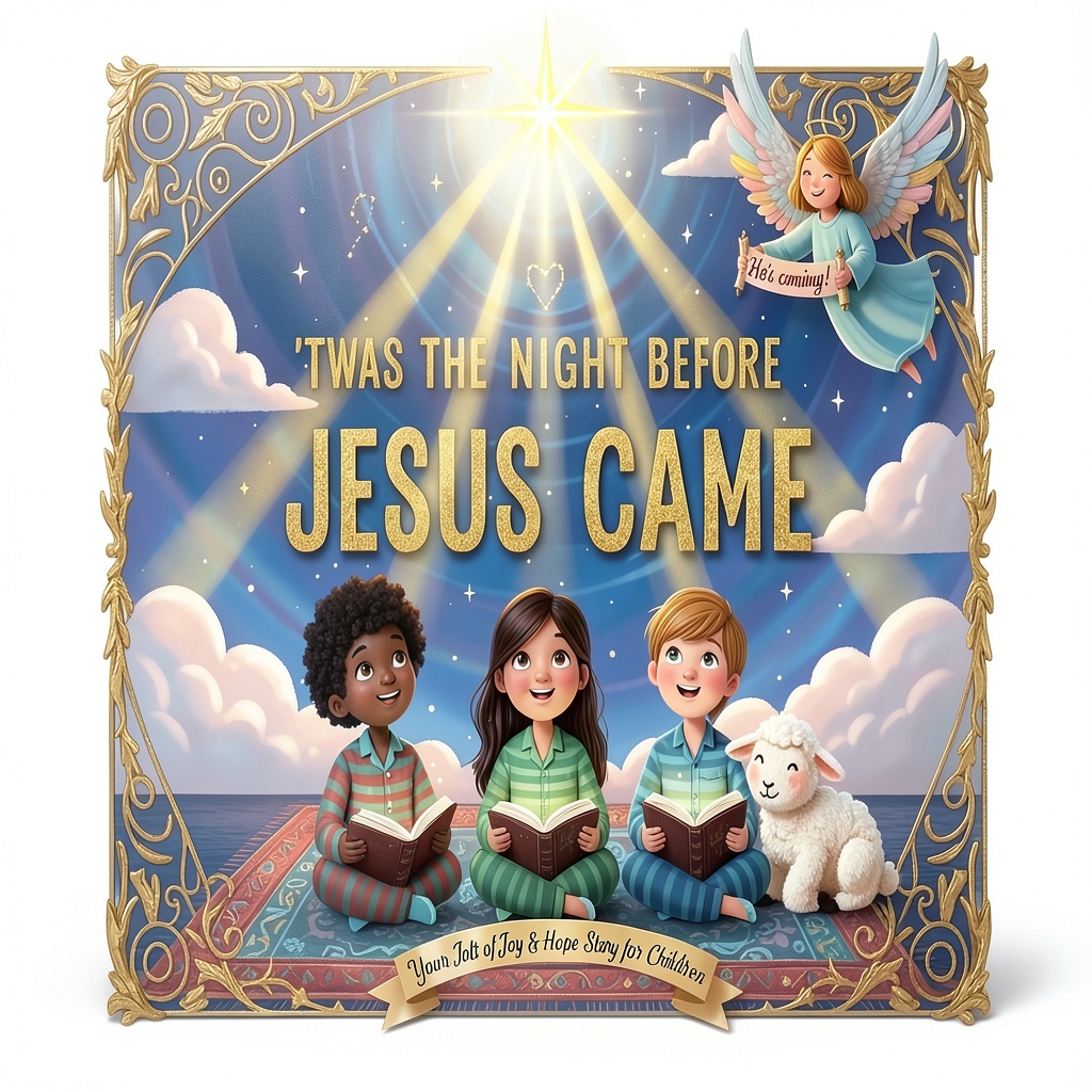 Installing Jesus Story for Kids: A Fun and Easy-to-Read Children's Book on a wooden desk