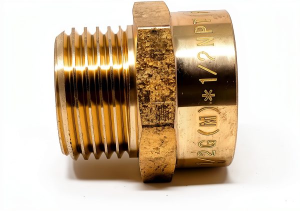 G Thread Male to NPT Adapter 1/2in Brass Pipe Fitting Lead Free-6