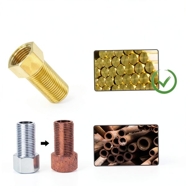 1/2 Male to 1/2 Female Brass Adapter by XJKLBYQ Pipe Fitting 3 Pack-4