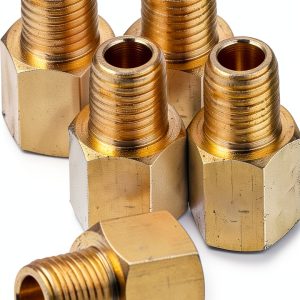 1/2" Female NPT x 3/8" Male NPT Brass Reducer – 5 Pack by FloFlex-0