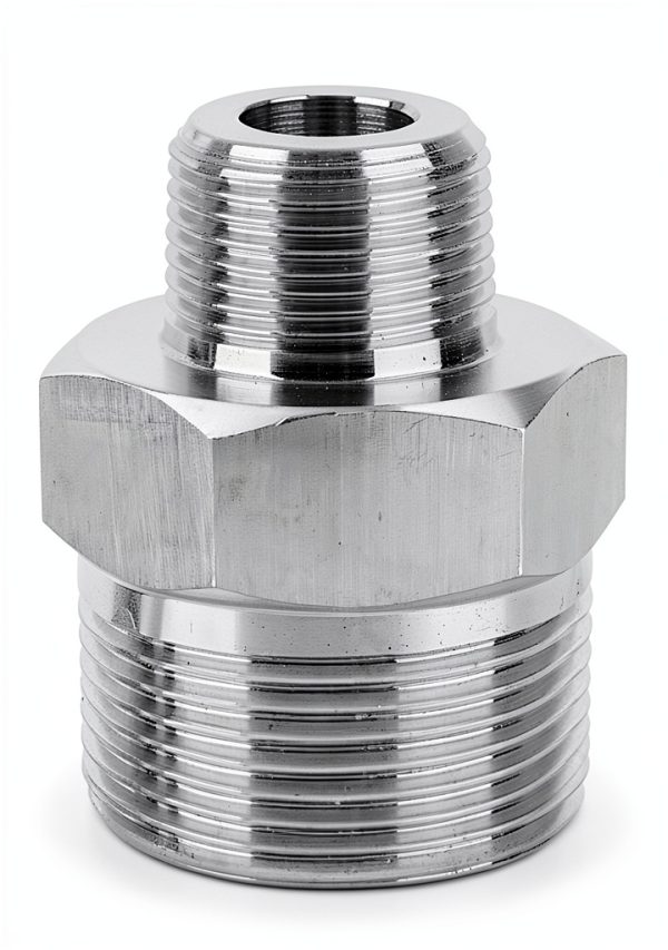 Avanty 304 Stainless Reducing Pipe Fitting 1" NPT to 1/2" NPT 3000psi-1