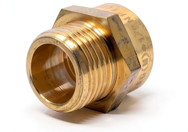 G Thread Male to NPT Adapter 1/2in Brass Pipe Fitting Lead Free-3