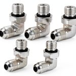 3/8'' Hydraulic Hose Fittings 90 Degree Elbow ANCIMOON 5 Piece Set-0