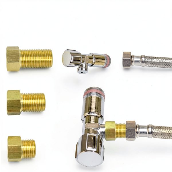 1/2 Male to 1/2 Female Brass Adapter by XJKLBYQ Pipe Fitting 3 Pack-3