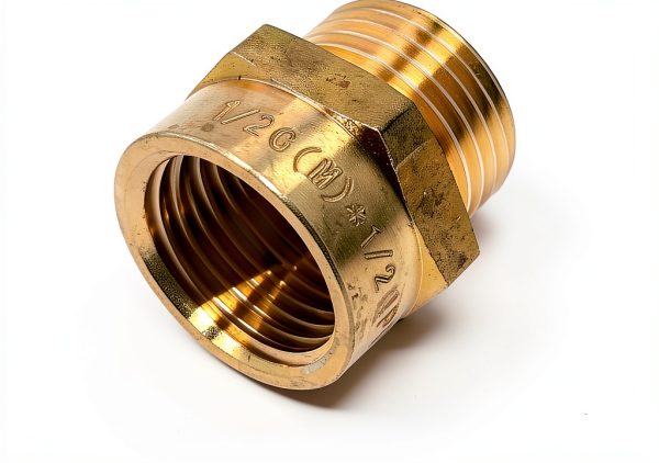 G Thread Male to NPT Adapter 1/2in Brass Pipe Fitting Lead Free-1
