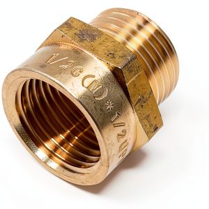 G Thread Male to NPT Adapter 1/2in Brass Pipe Fitting Lead Free-0