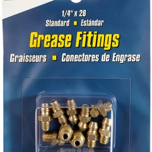 Plews-Edelmann 11-101 Grease Fittings Short Brass 1/4-28 NPT Pack of-0