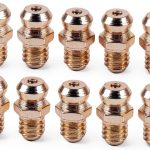 Steel Grease Nozzle Fitting M6 Straight Nipple 10-Pack Metal-0